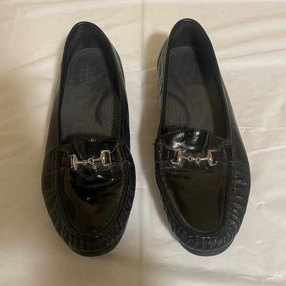 Sas Tripad Comfort Shoes - Sas Tripad Black Slip On Horsebit Low Heel Comfort Flats Shoes Women's 9.5 S